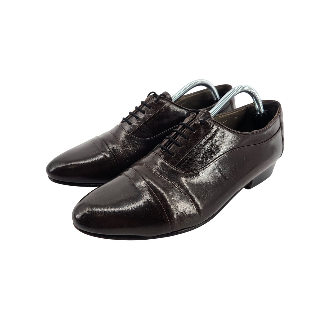 Stacy Adams Cap Toe‎ Oxfords Mens 11 Brown Leather Dress Shoes Classic Office